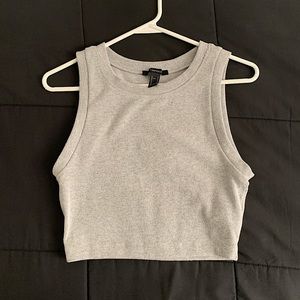 Grey Cropped Tank Top | Forever 21